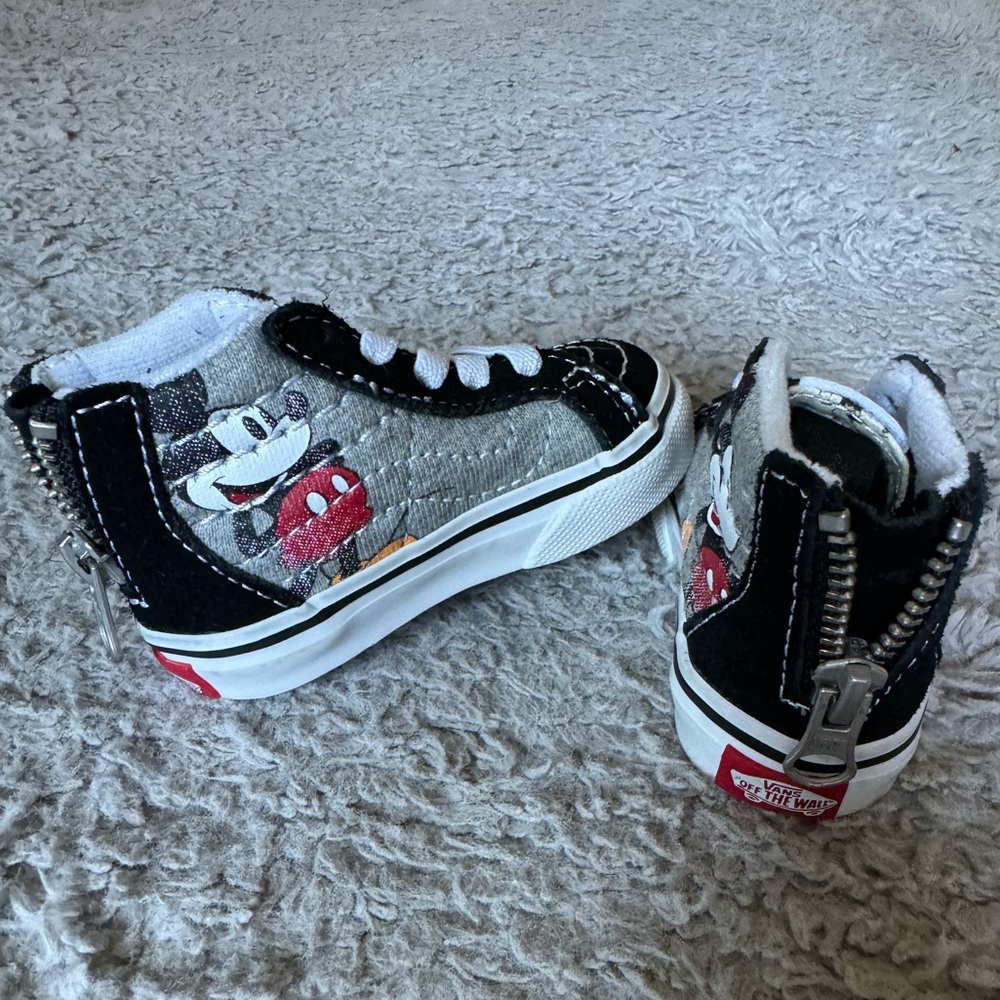 Size 2 Disney Mickey Vans. Brand new, worn for photos.